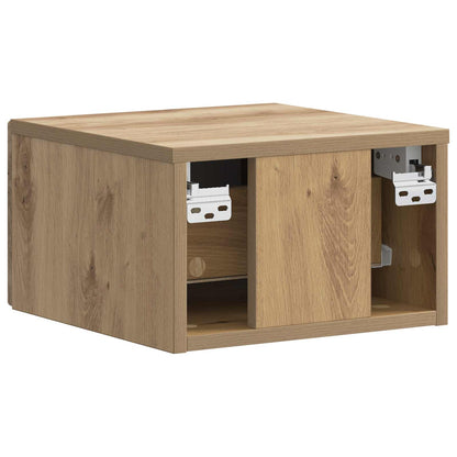 Wall-Mounted Bedside Cabinet Artisan Oak 34.5 x 33 x 20 cm