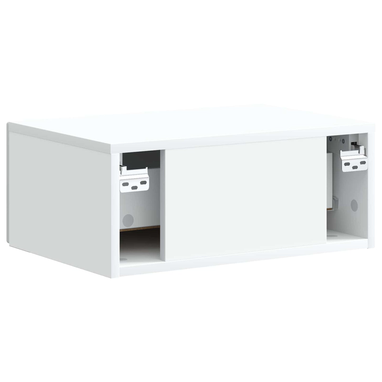 Wall-Mounted Bedside Cabinet White 49 x 34.5 x 20 cm