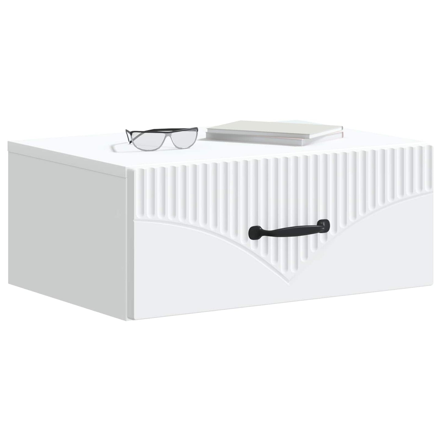 Wall-Mounted Bedside Cabinet White 49 x 34.5 x 20 cm