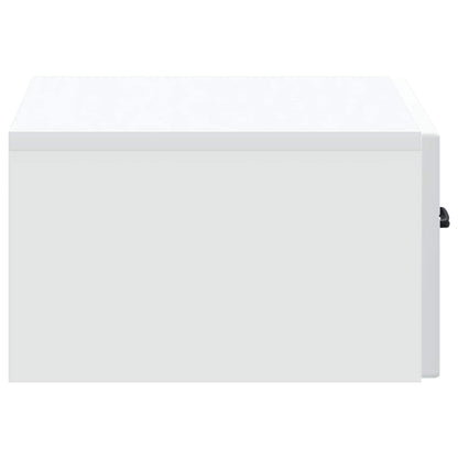 Wall-Mounted Bedside Cabinet White 49 x 34.5 x 20 cm