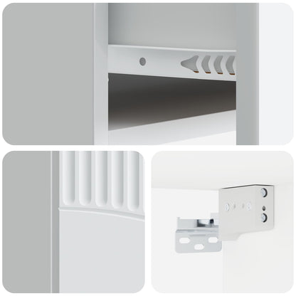 Wall-Mounted Bedside Cabinet 2 pcs White 49 x 34.5 x 20 cm