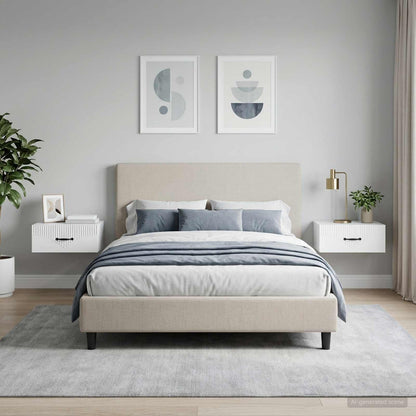 Wall-Mounted Bedside Cabinet 2 pcs White 49 x 34.5 x 20 cm