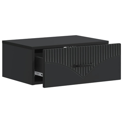 Wall-Mounted Bedside Cabinet 2 pcs Black 49 x 34.5 x 20 cm