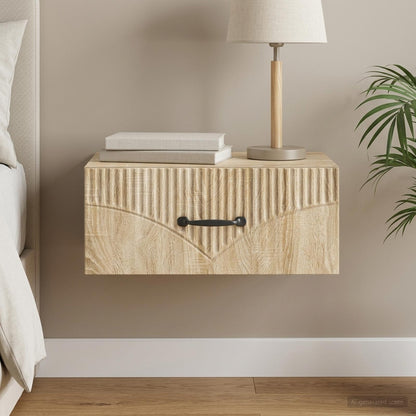 Wall-Mounted Bedside Cabinet Sonoma Oak 49 x 34.5 x 20 cm