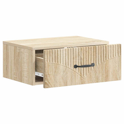 Wall-Mounted Bedside Cabinet Sonoma Oak 49 x 34.5 x 20 cm