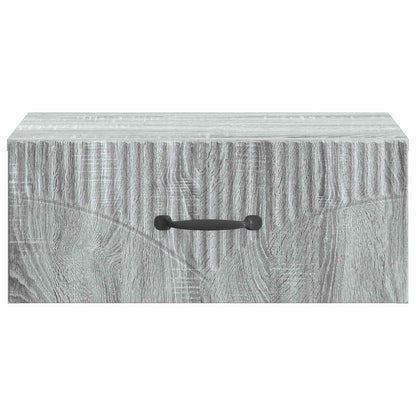 Wall-Mounted Bedside Cabinet Grey Sonoma 49 x 34.5 x 20 cm