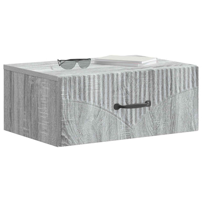 Wall-Mounted Bedside Cabinet Grey Sonoma 49 x 34.5 x 20 cm