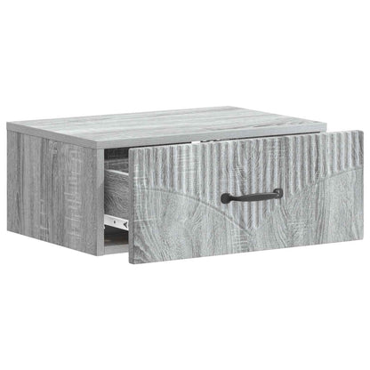 Wall-Mounted Bedside Cabinet 2 pcs Grey Sonoma Engineered Wood