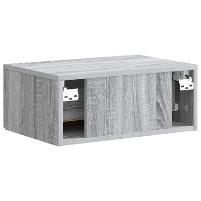 Wall-Mounted Bedside Cabinet 2 pcs Grey Sonoma Engineered Wood
