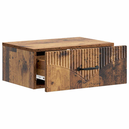 Wall-Mounted Bedside Cabinet 2 pcs Old Wood 49 x 34.5 x 20 cm