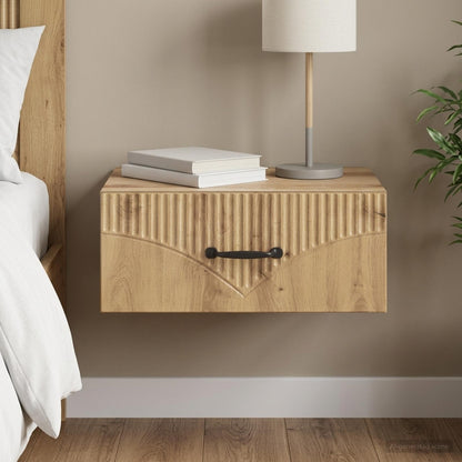 Wall-Mounted Bedside Cabinet Artisan Oak 49 x 34.5 x 20 cm