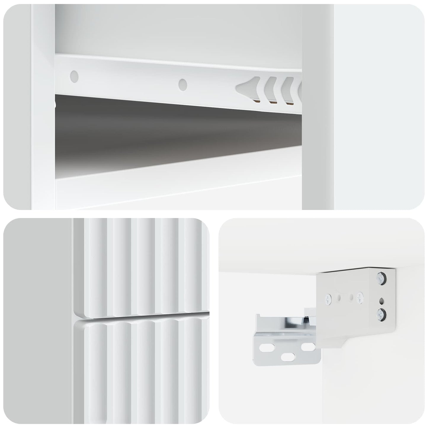Wall-Mounted Bedside Cabinet 2 pcs White 34.5 x 33 x 40 cm
