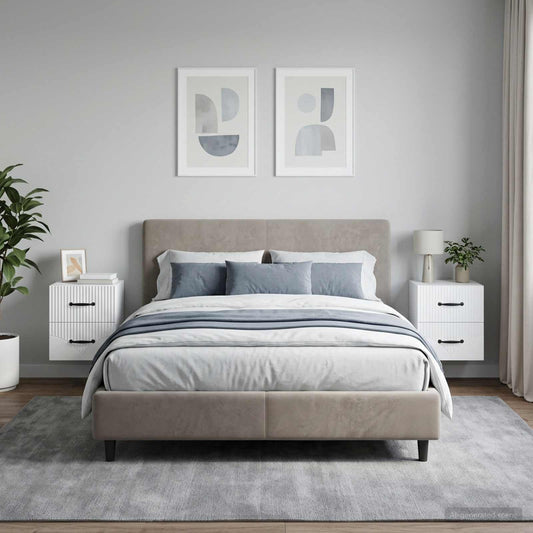 Wall-Mounted Bedside Cabinet 2 pcs White 34.5 x 33 x 40 cm