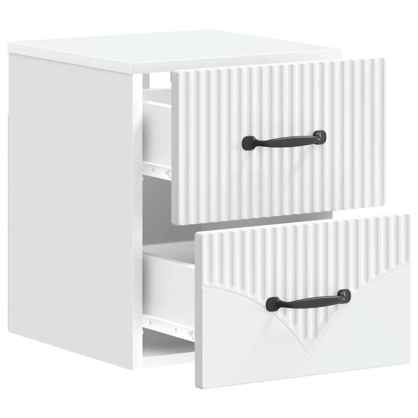 Wall-Mounted Bedside Cabinet 2 pcs White 34.5 x 33 x 40 cm