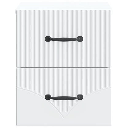 Wall-Mounted Bedside Cabinet 2 pcs White 34.5 x 33 x 40 cm