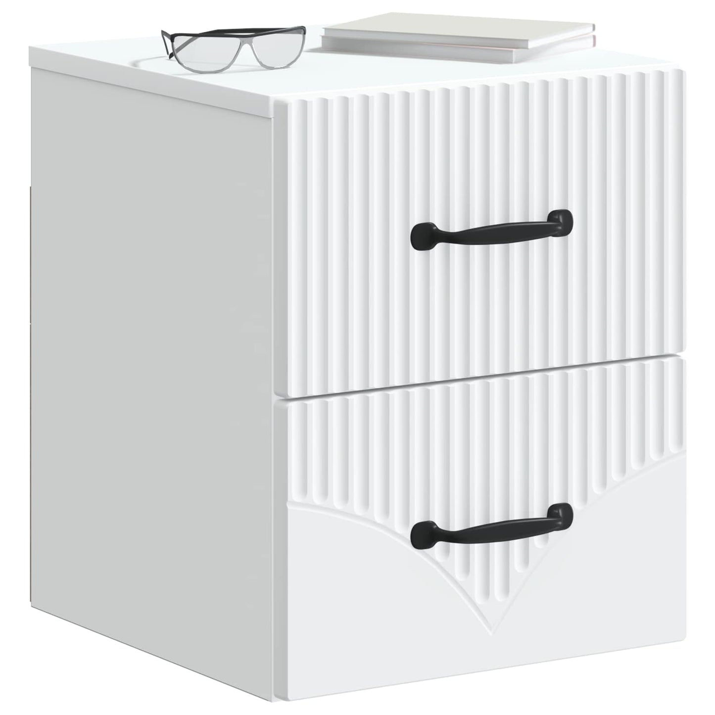 Wall-Mounted Bedside Cabinet 2 pcs White 34.5 x 33 x 40 cm
