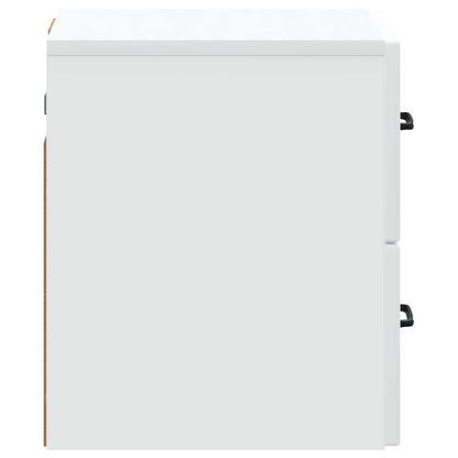 Wall-Mounted Bedside Cabinet 2 pcs White 34.5 x 33 x 40 cm