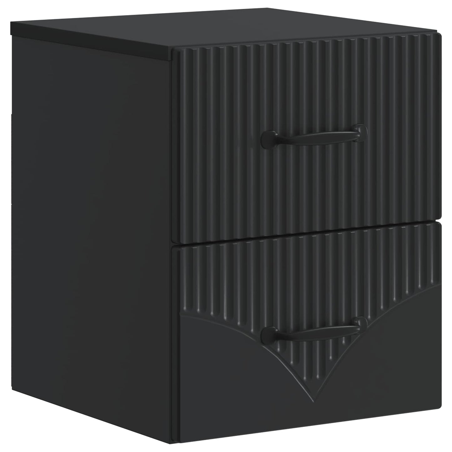 Wall-Mounted Bedside Cabinet 2 pcs Black 34.5 x 33 x 40 cm
