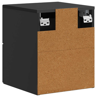 Wall-Mounted Bedside Cabinet 2 pcs Black 34.5 x 33 x 40 cm