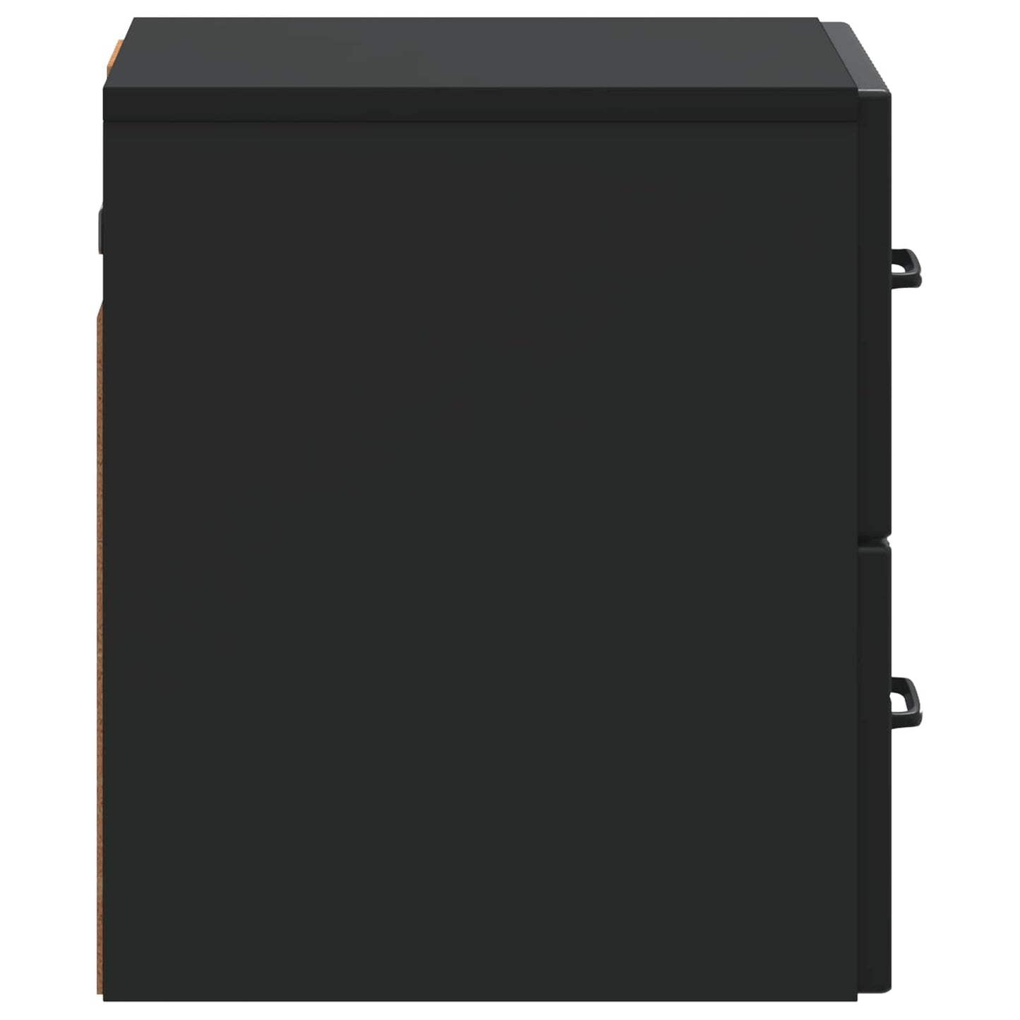 Wall-Mounted Bedside Cabinet 2 pcs Black 34.5 x 33 x 40 cm