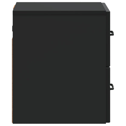 Wall-Mounted Bedside Cabinet 2 pcs Black 34.5 x 33 x 40 cm