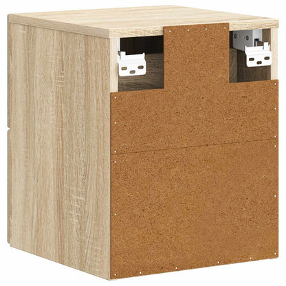 Wall-Mounted Bedside Cabinet Sonoma Oak 34.5 x 33 x 40 cm