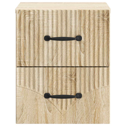 Wall-Mounted Bedside Cabinet Sonoma Oak 34.5 x 33 x 40 cm