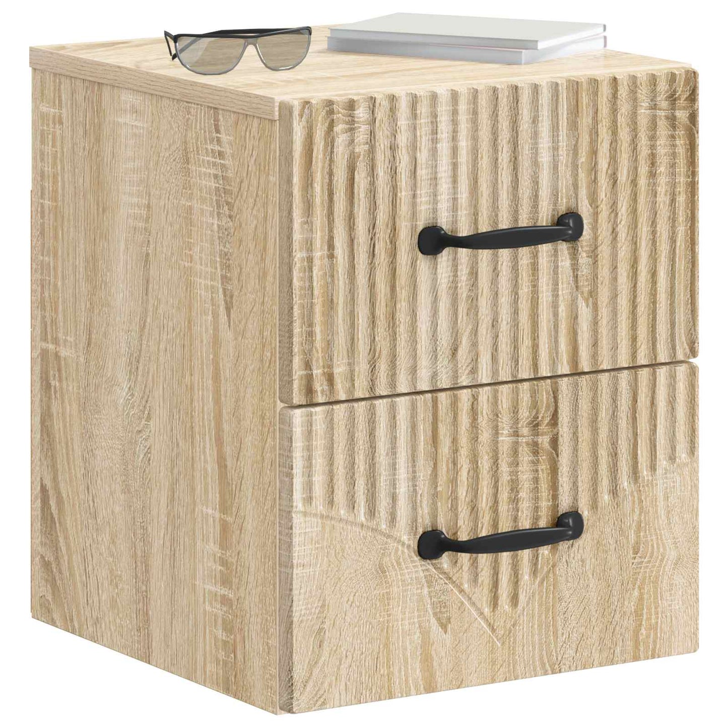 Wall-Mounted Bedside Cabinet Sonoma Oak 34.5 x 33 x 40 cm