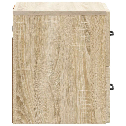 Wall-Mounted Bedside Cabinet 2 pcs Sonoma Oak 34.5 x 33 x 40 cm