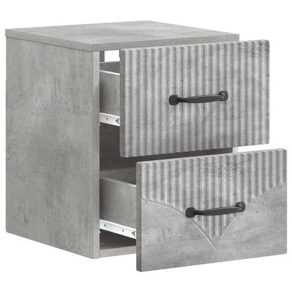 Wall-Mounted Bedside Cabinet Concrete Grey 34.5 x 33 x 40 cm