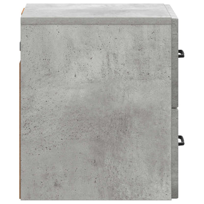 Wall-Mounted Bedside Cabinet Concrete Grey 34.5 x 33 x 40 cm