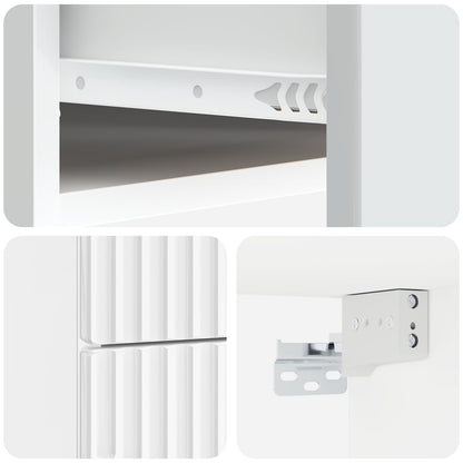 Wall-Mounted Bedside Cabinet High Gloss White 34.5 x 33 x 40 cm