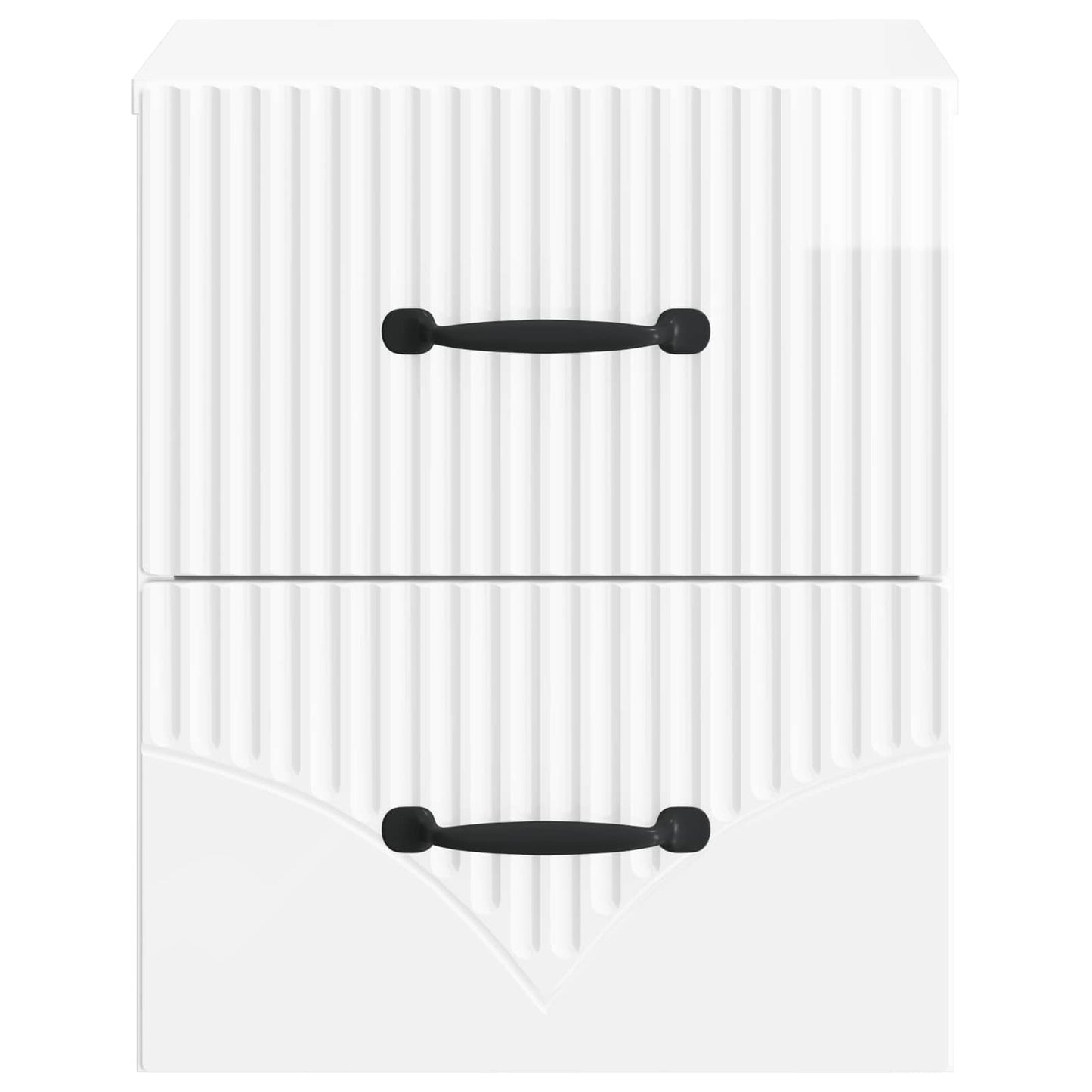 Wall-Mounted Bedside Cabinet High Gloss White 34.5 x 33 x 40 cm