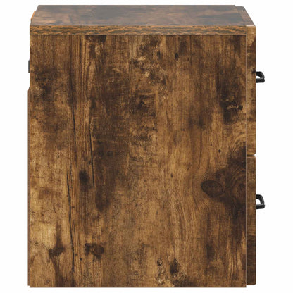 Wall-Mounted Bedside Cabinet 2 pcs Smoked Oak 34.5 x 33 x 40 cm