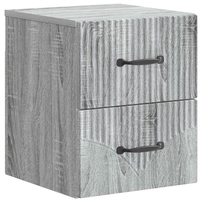 Wall-Mounted Bedside Cabinet 2 pcs Grey Sonoma Engineered Wood