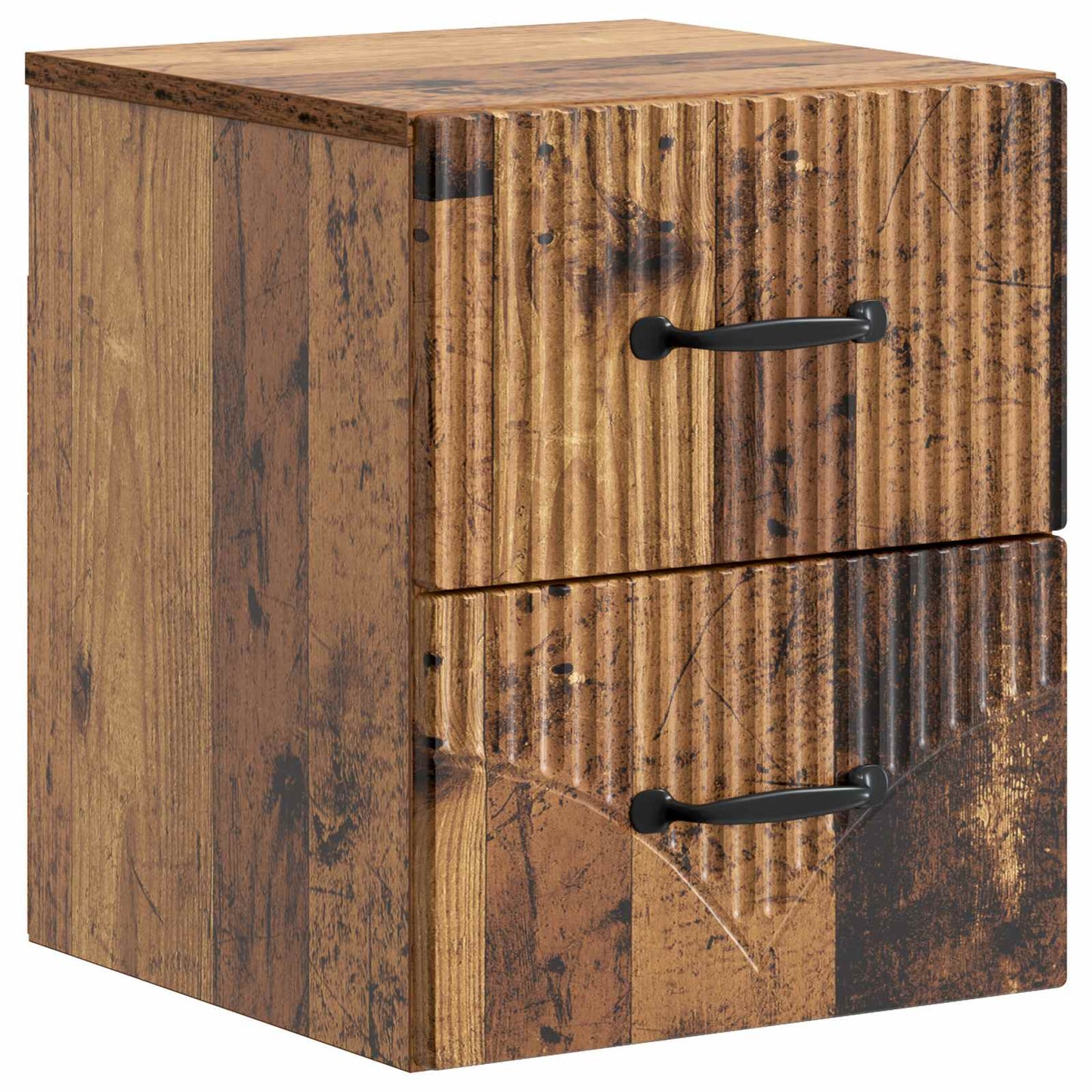 Wall-Mounted Bedside Cabinet 2 pcs Old Wood 34.5 x 33 x 40 cm