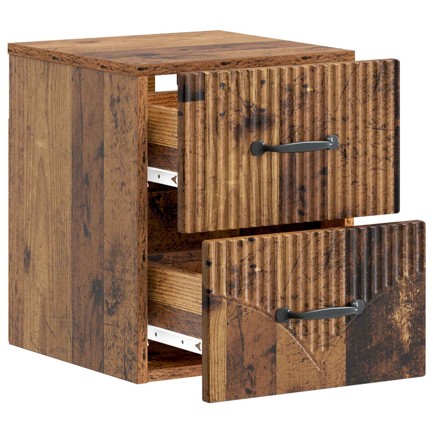 Wall-Mounted Bedside Cabinet 2 pcs Old Wood 34.5 x 33 x 40 cm