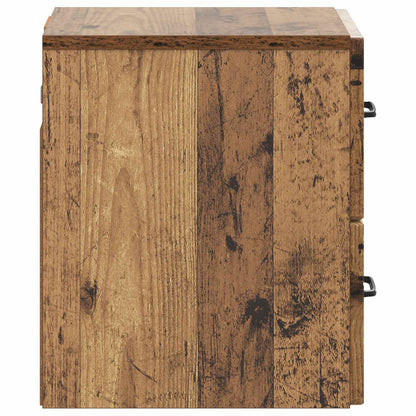 Wall-Mounted Bedside Cabinet 2 pcs Old Wood 34.5 x 33 x 40 cm