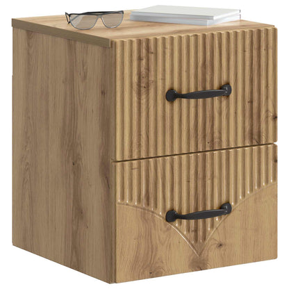 Wall-Mounted Bedside Cabinet Artisan Oak 34.5 x 33 x 40 cm