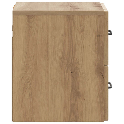 Wall-Mounted Bedside Cabinet Artisan Oak 34.5 x 33 x 40 cm