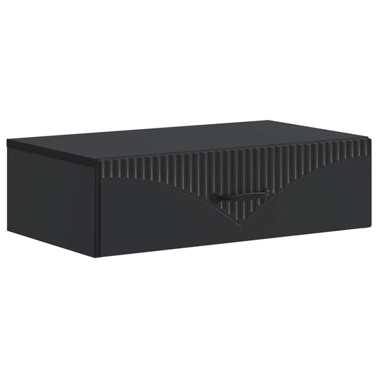 Wall-Mounted Side Table 59 x 34.5 x 17 cm Engineered Wood Black
