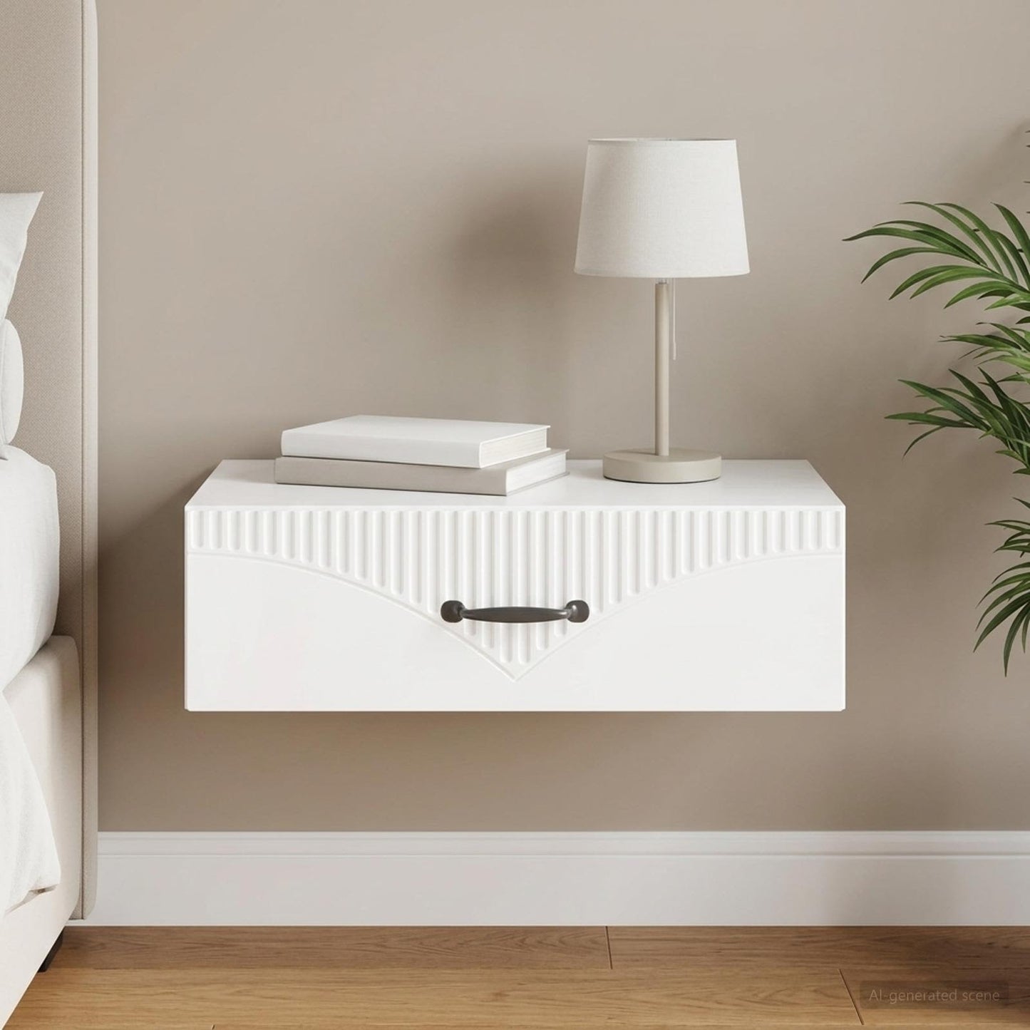 Wall-Mounted Side Table 59 x 34.5 x 17 cm Engineered Wood