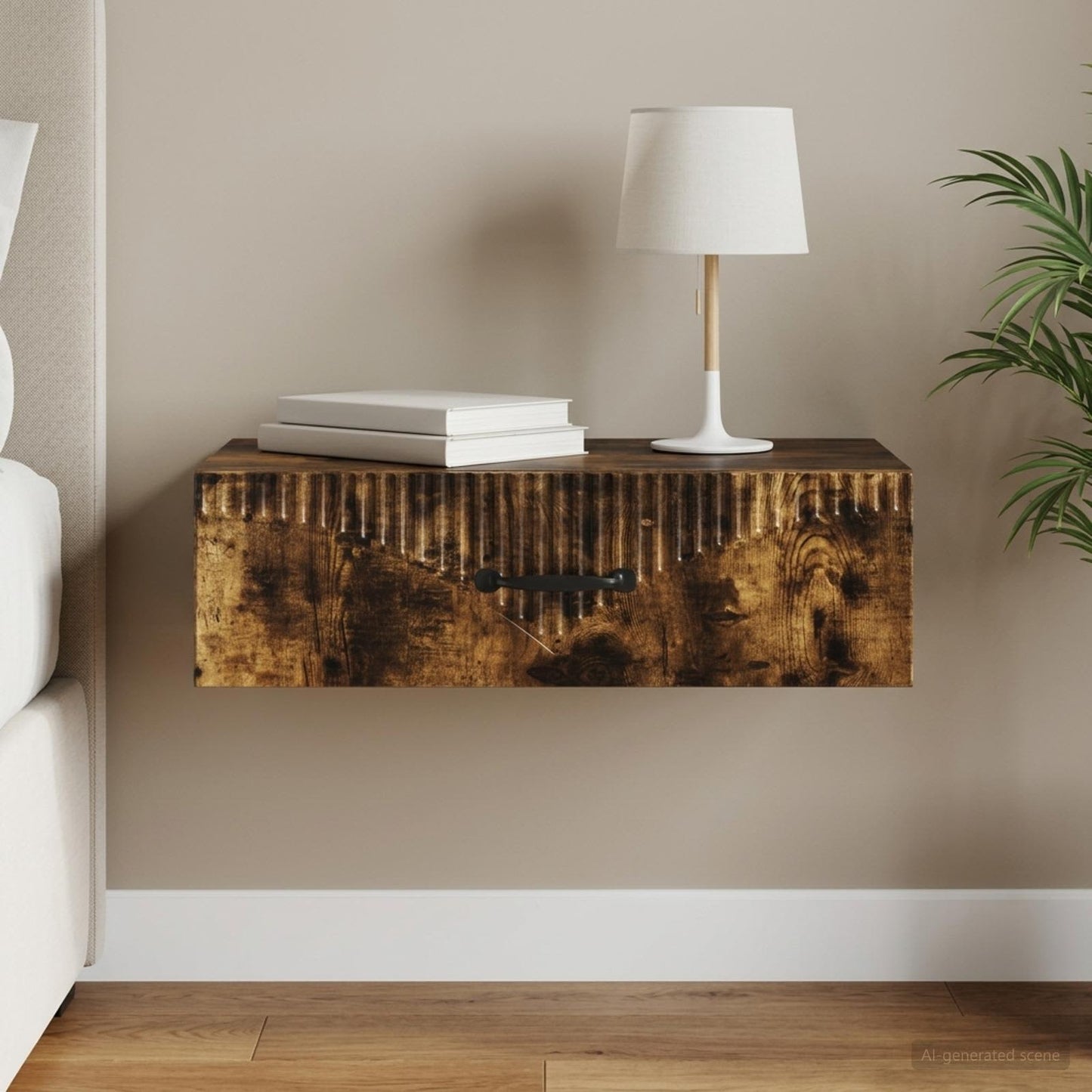 Wall-Mounted Side Table 59 x 34.5 x 17 cm Engineered Wood