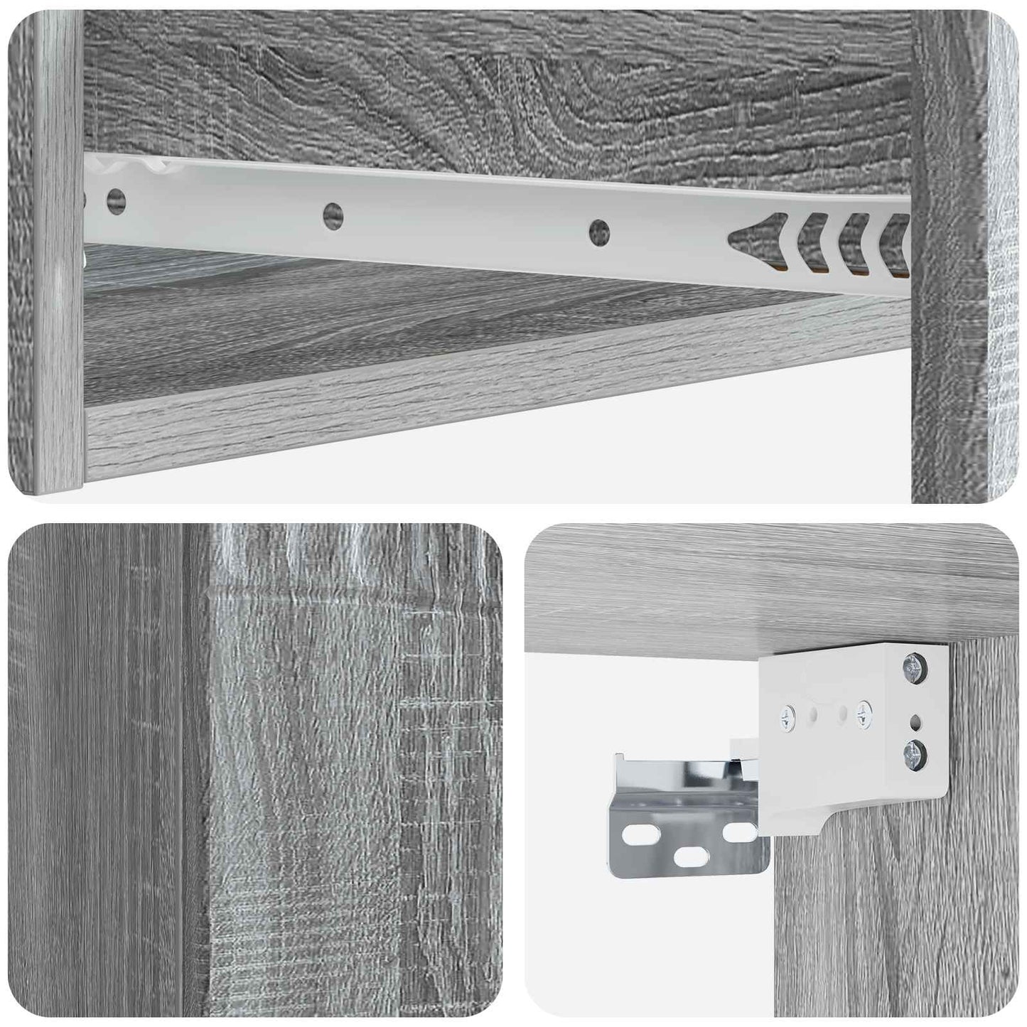 Wall-Mounted Side Table 59 x 34.5 x 17 cm Engineered Wood