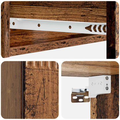 Wall-Mounted Side Table Wall-mounted Old Wood 59 x 34.5 x 17 cm