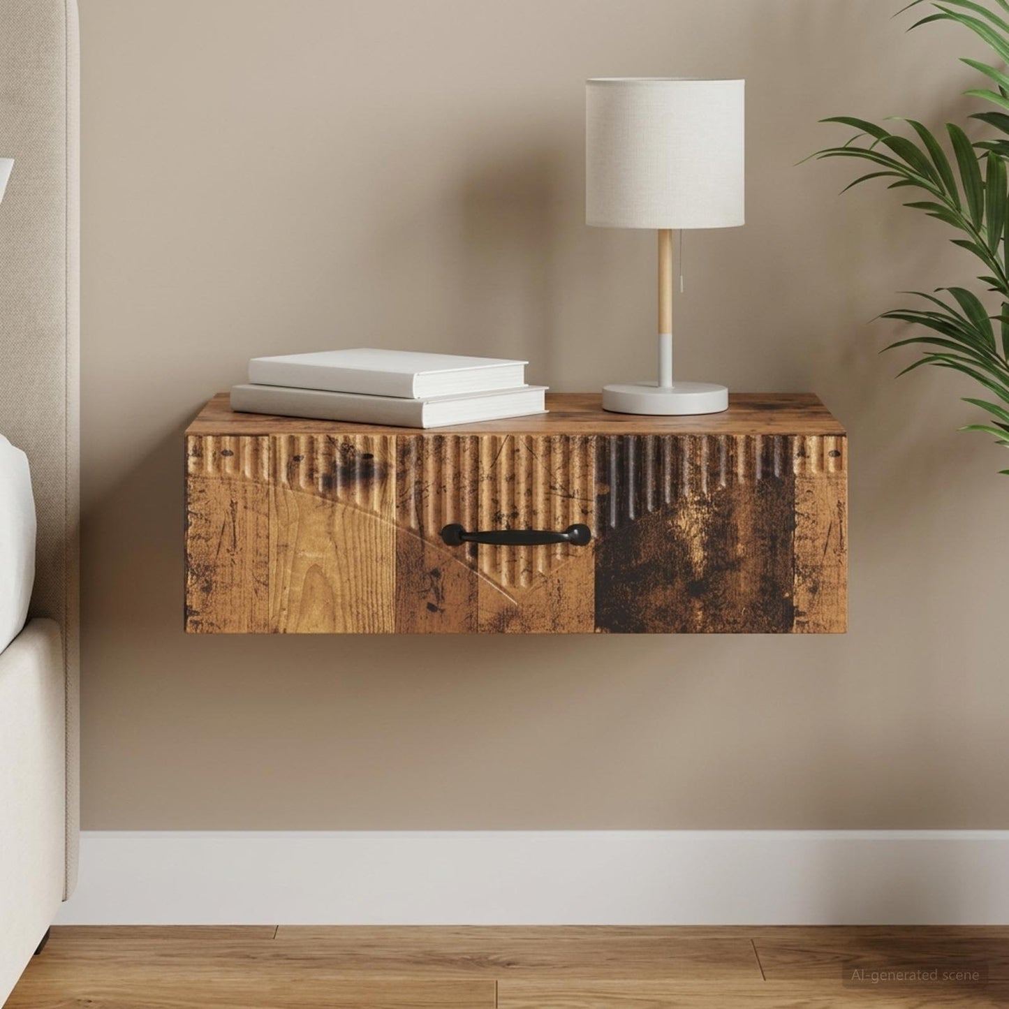 Wall-Mounted Side Table 59 x 34.5 x 17 cm Engineered Wood