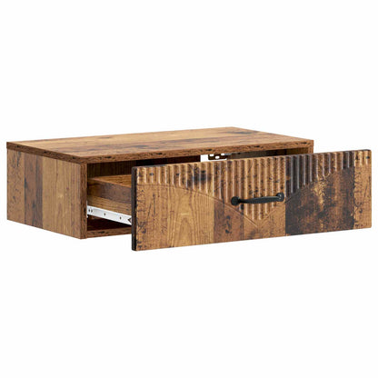 Wall-Mounted Side Table Wall-mounted Old Wood 59 x 34.5 x 17 cm