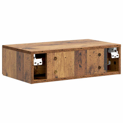 Wall-Mounted Side Table Wall-mounted Old Wood 59 x 34.5 x 17 cm