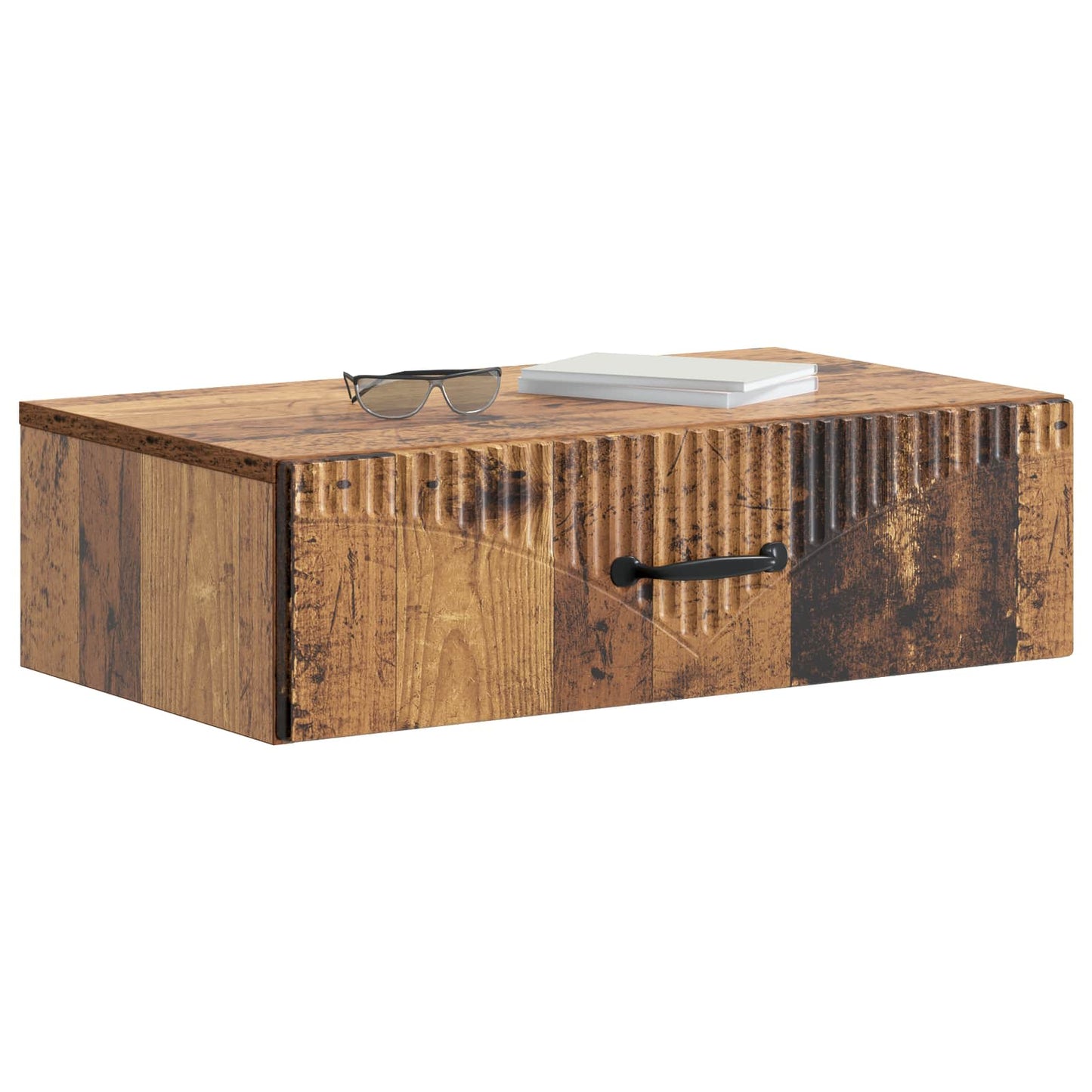 Wall-Mounted Side Table Wall-mounted Old Wood 59 x 34.5 x 17 cm