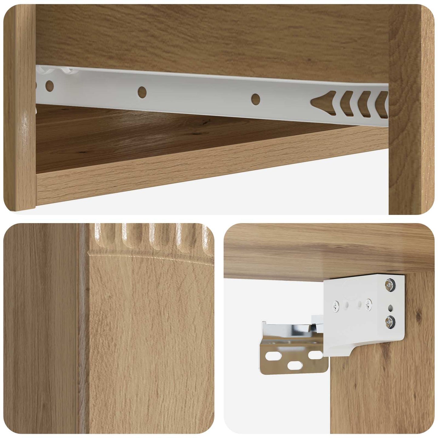 Wall-Mounted Side Table 59 x 34.5 x 17 cm Engineered Wood